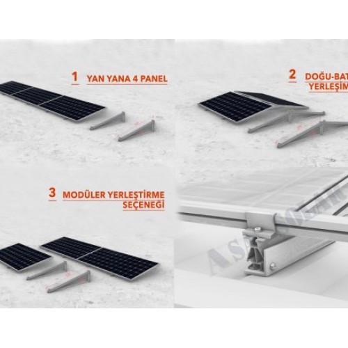 Kendiliğinden Raylı Sehpa Yatay Panel Başı Kit (L)